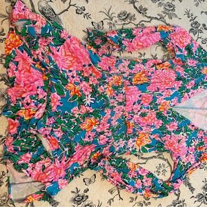 Lilly Pulitzer Pink and Blue Floral Dress/Romper